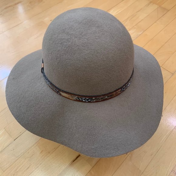 Anthropologie Kathy Jeanne Feather Wide Brim Hat main image 3